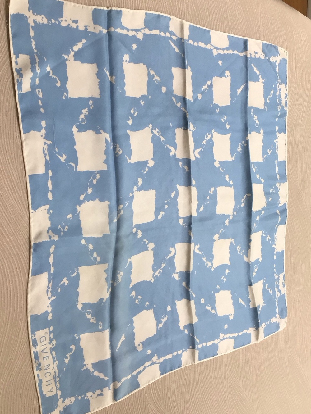 Givenchy Light Blue & White Geometric Throw
